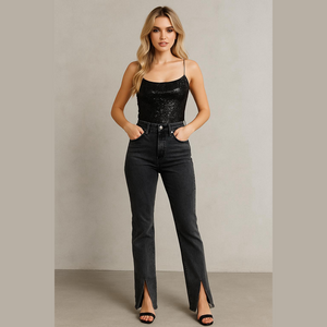 Abercrombie & Fitch Black Straight Leg Jeans